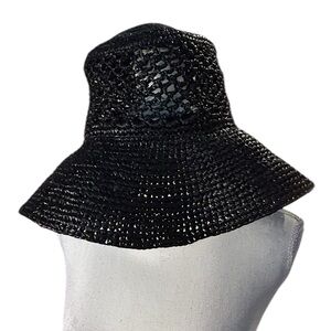 Banana Republic Classic Black Straw Hat